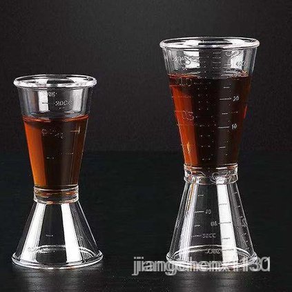 plastic-jigger-แก้วตวงน้ำเชื่อม-สแตนเลส-จิ๊กเกอร์-จิกเกอร์-พลาสติก-ถ้วยตวงเหล้า-ag666