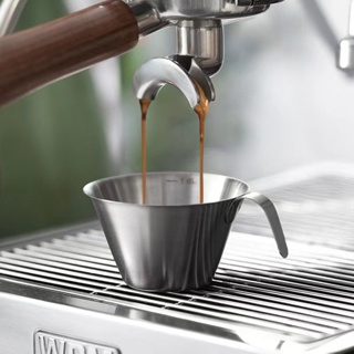 🌞ช็อตกาแฟ ถ้วยช็อตเอสเพรสโซ่ แก้วตวง espresso ขนาด 100 ml Measuring Cup Stainless Steel AG666