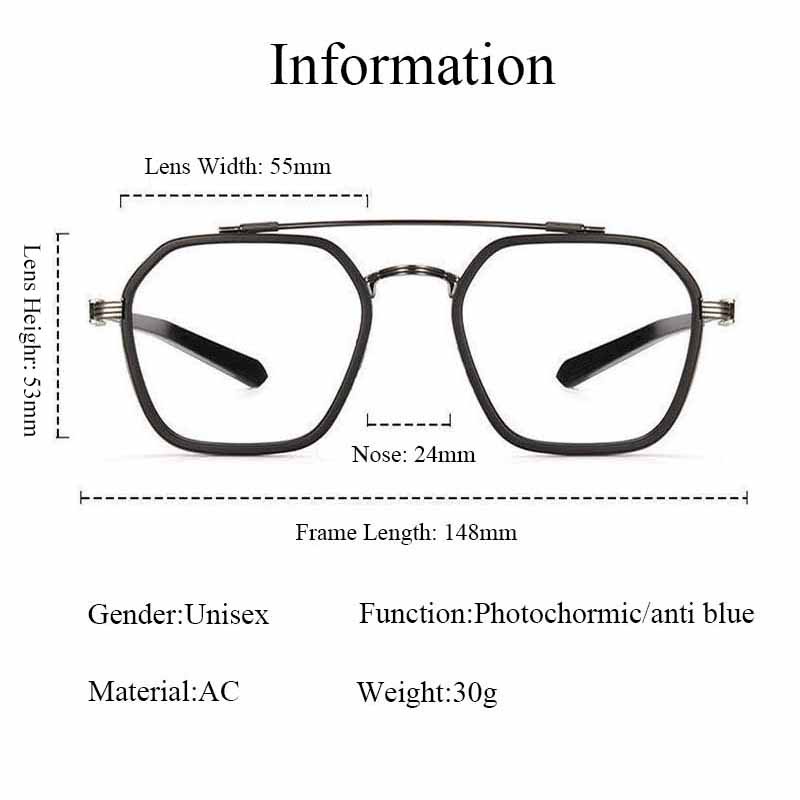 แว่นสายตาสั้น-50-ถึง-600-เลนส์เปลี่ยนสีอัตโนมัติ-ในแสงแดด-ผู้ชาย-แว่นตาแฟชั่นย้อนยุค-แว่นตานักบิน-สามารถ