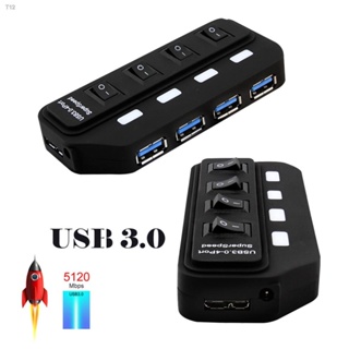 5Gbps USB 3.0 HUB 4 Ports Super Speed Portable Micro Mini Splitter With Switch Compatible For Notebook Computer PC Lapto