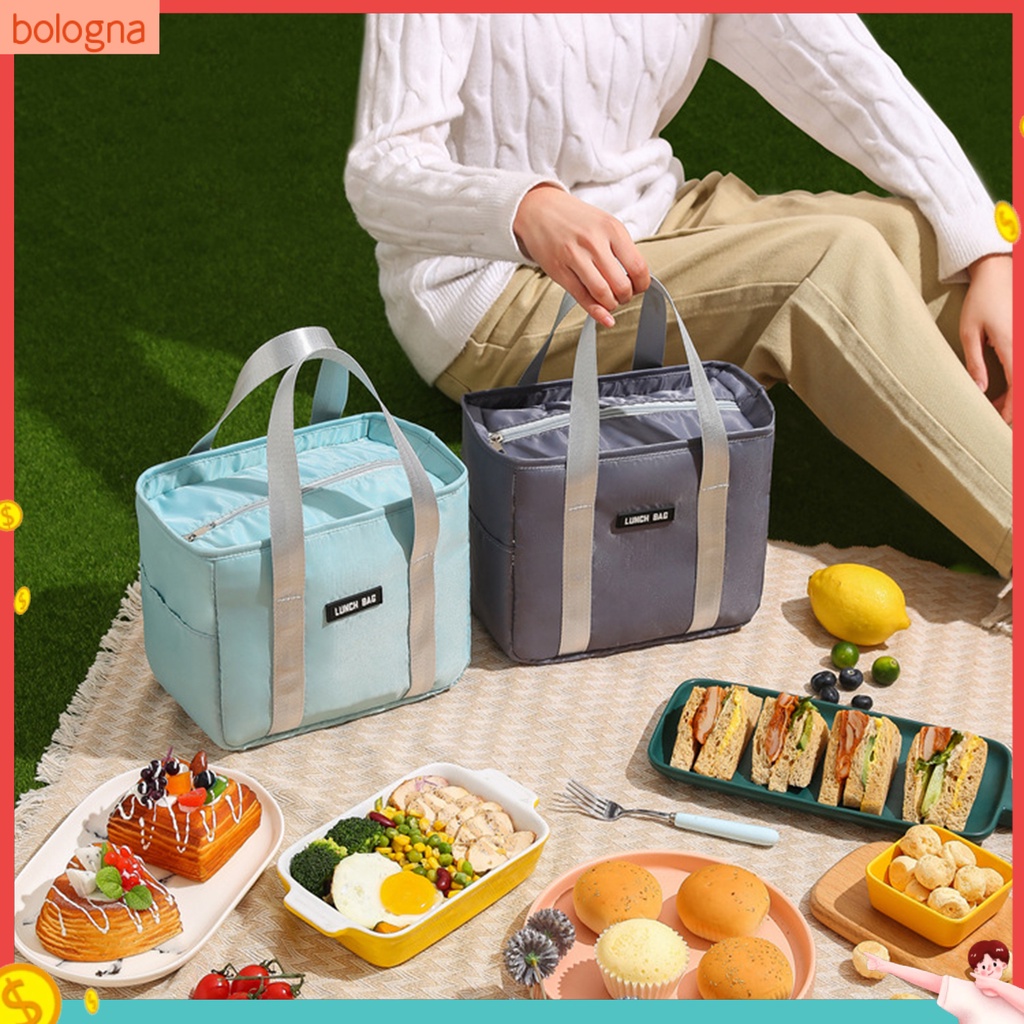 bologna-กระเป๋าใส่กล่องอาหารกลางวัน-มีฉนวนกันความร้อน-แบบพกพา-เปิดกว้าง-เก็บความเย็น-ประหยัดพื้นที่-สําหรับทํางาน