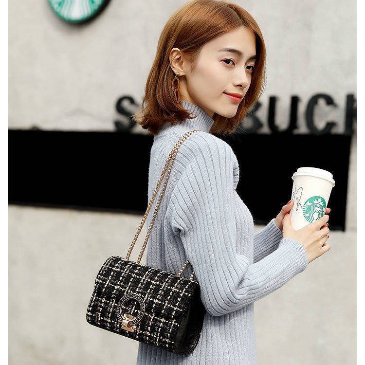 ใหม่ระเบิดแฟชั่นอเนกประสงค์ทวีดกระเป๋าผู้หญิงกระเป๋า-crossbody