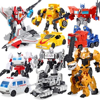 YUEXING 20CM NEW Plastic ABS Transformation Robot Car Toys Boy Cool Dinosaur Military Model Kids Classic Action Figures