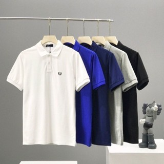 เสื้อโปโลแขนสั้นลําลอง ปักลาย Fred perry แฟชั่นฤดูร้อน สไตล์คลาสสิก สําหรับผู้ชาย