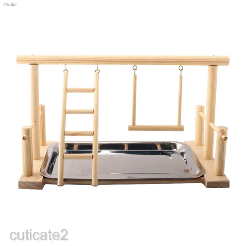 cuticateddmy-wood-parrots-playstand-bird-playground-wood-perch-gym-stand-playpen-ladder