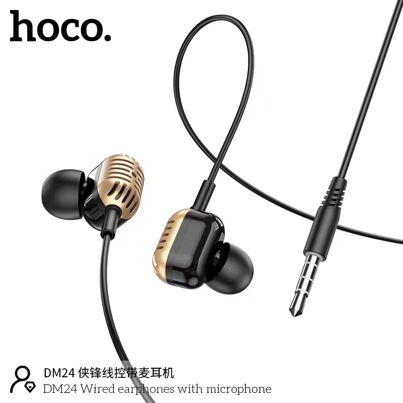 sale-hoco-รุ่น-dm24-wired-earphone-หูฟังอินเอีนร์-คุยโทรศัพท์ได้-แจ็ค-3-5มม-เสียงดี-คุยโทรศัพท์ได้-แท้