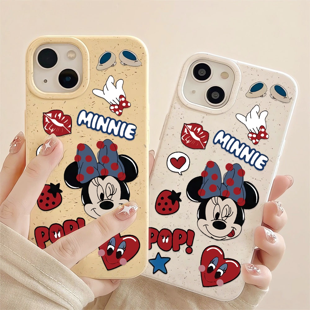 เคสโทรศัพท์มือถือ-กันกระแทก-ลายสตรอเบอร์รี่-มินนี่-สีขาว-สําหรับ-iphone-14promax-11-13-12-7-8-plus-x-xr-xsmax