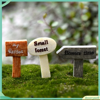 (Doverywell) 1Pc Cute Fingerpost Mini Garden Landscape Miniature Ornaments DIY Scenery