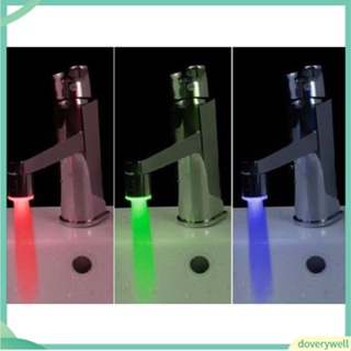 (Doverywell) Fashion Colorful Glow Shower Temperature Sensor LED Light Water Faucet Tap