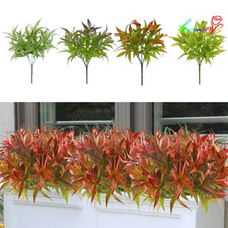 【Ag】หญ้าเทียม 5 ดอก สีส้ม สมจริง ไม่เหนอะหนะ สําหรับรดน้ําต้นไม้ Diy