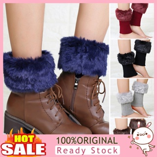 [B_398] 1 Pair Leg Warmers Keeping Warmth Solid Lady Women Plush Autumn Winter Warm Leg Cover for Everyday Life