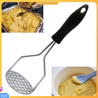 (Bakilili) Stainless Steel Kitchen Vegetable Potato Masher Ricer Fruit Egg Crusher Tool