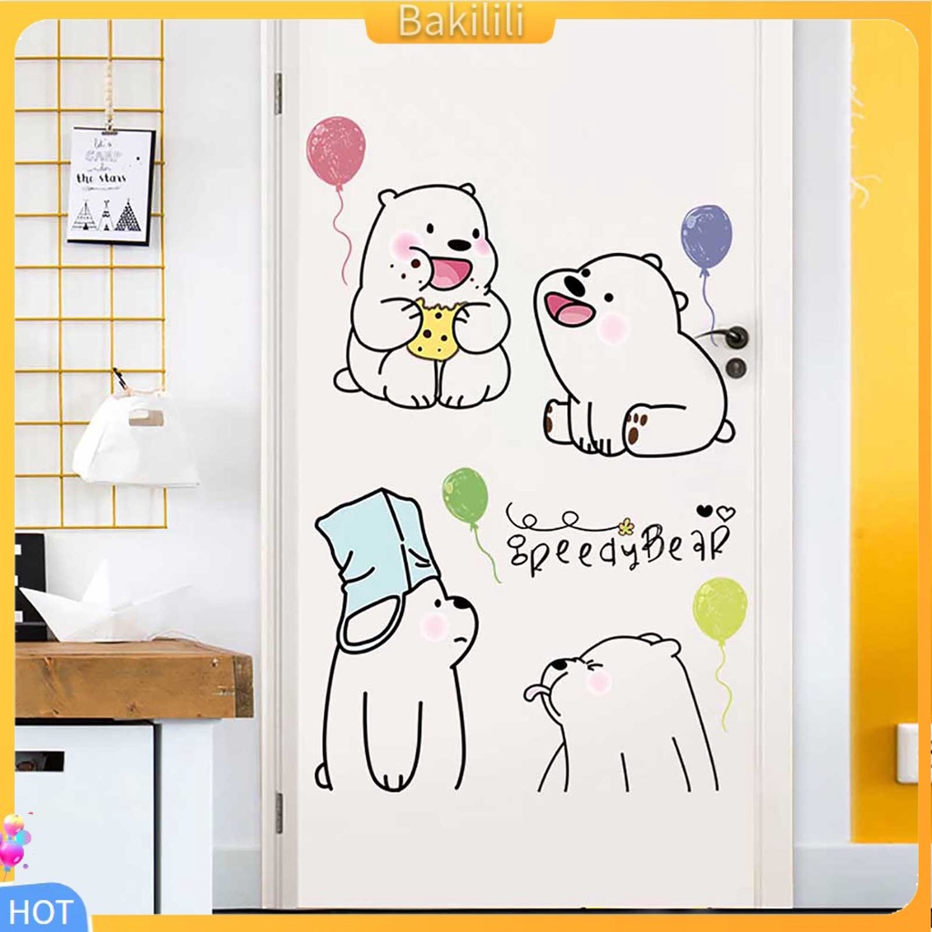 bakilili-สติ๊กเกอร์ติดผนังบ้านน่ารักมีกาวในตัว