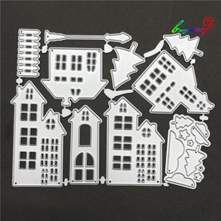 【AG】City Building House Cutting Die Scrapbooking Emboss Mold Paper Album Decor