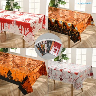 Calcium Halloween Tablecloth Eco-friendly No Odor Pumpkin Print Disposable Table Cover Halloween Party Decoration