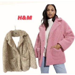 ส่งฟรี❗️เสื้อกันหนาว 💯h&amp;m teddy coat size xS กันหนาวได้ 0-5องศา