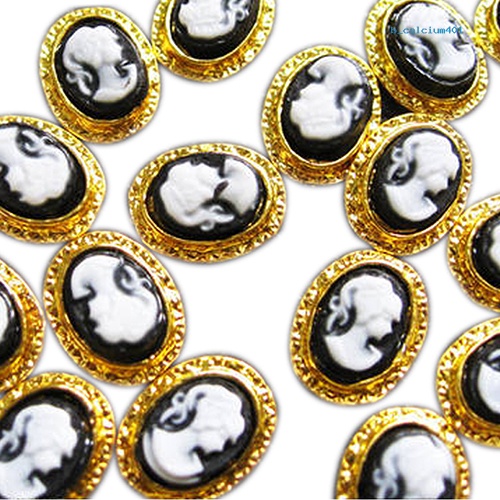 calciummj-10-pcs-vintage-3d-alloy-resin-queen-lady-nail-art-tips-glitters-diy