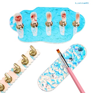 Calciummj 1 Set ic Nail Holder Professional Finger Rest Acrylic Showing Shelf Nail Art