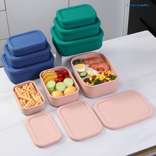 Calciwj 3Pcs 300/700/1300ml Lunch Box with Lid Good Sealing Microwaveable Picnic Hiking Portable Lunch
