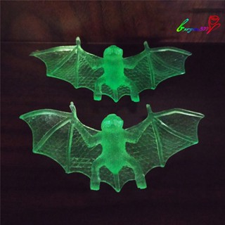 【AG】20Pcs Simulation Bat Funny Scary Realistic Anti-fade Wear-resistant Tricky Mini Halloween Luminous Bat Party Supplies