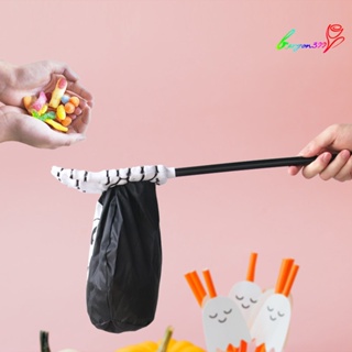 【AG】Halloween Candy Bag Eye-catching Decorative Funny Large Capacity Reusable Or Treat Portable Spoof Kids Begging