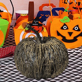 【AG】Artificial Pumpkins Rattan Woven Pumpkin Ornament Simulation Fall Harvest for Halloween Thanksgiving Home