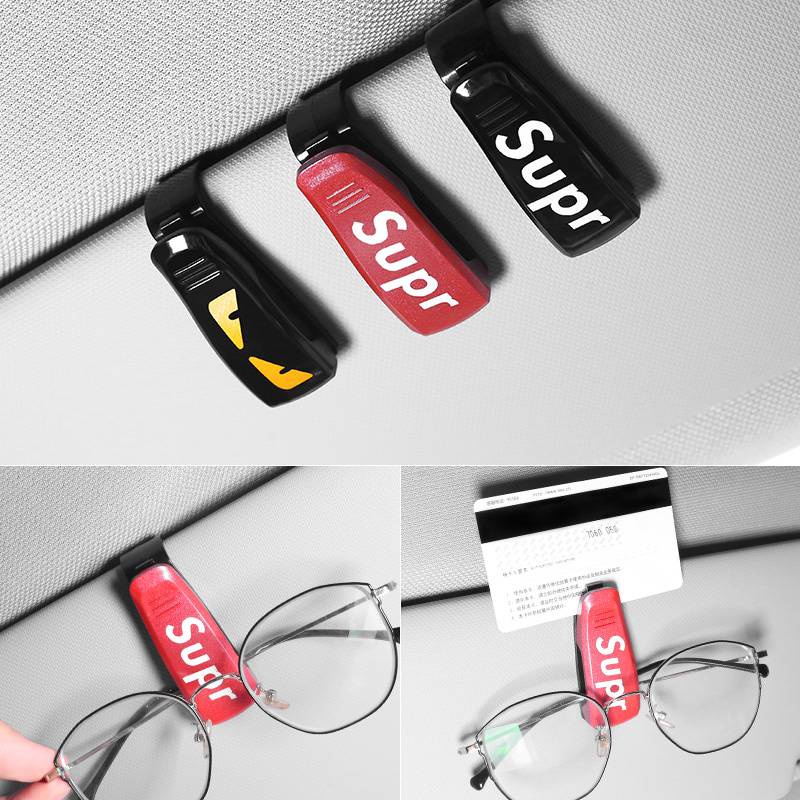 ที่เก็บแว่นในรถยนต์-ที่หนีบแว่นตาติดรถยนต์ยี่ห้อแฟชั่นกรอบแว่นตาติดรถยนต์กล่องใส่แว่นตาติดรถยนต์