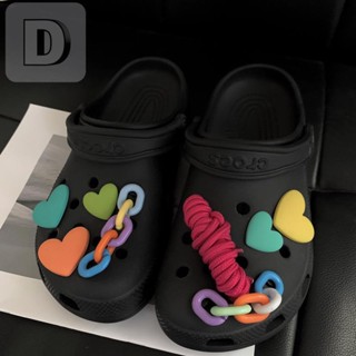🔥จิ๊บบิทตัวติดรองเท้ามีรู รูปแบบการ์ตูน ตัวติดรองเท้า crocs DIY ตุ๊กตาติดรองเท้า  ตกแต่งสวยงาม สไตล์น่ารัก