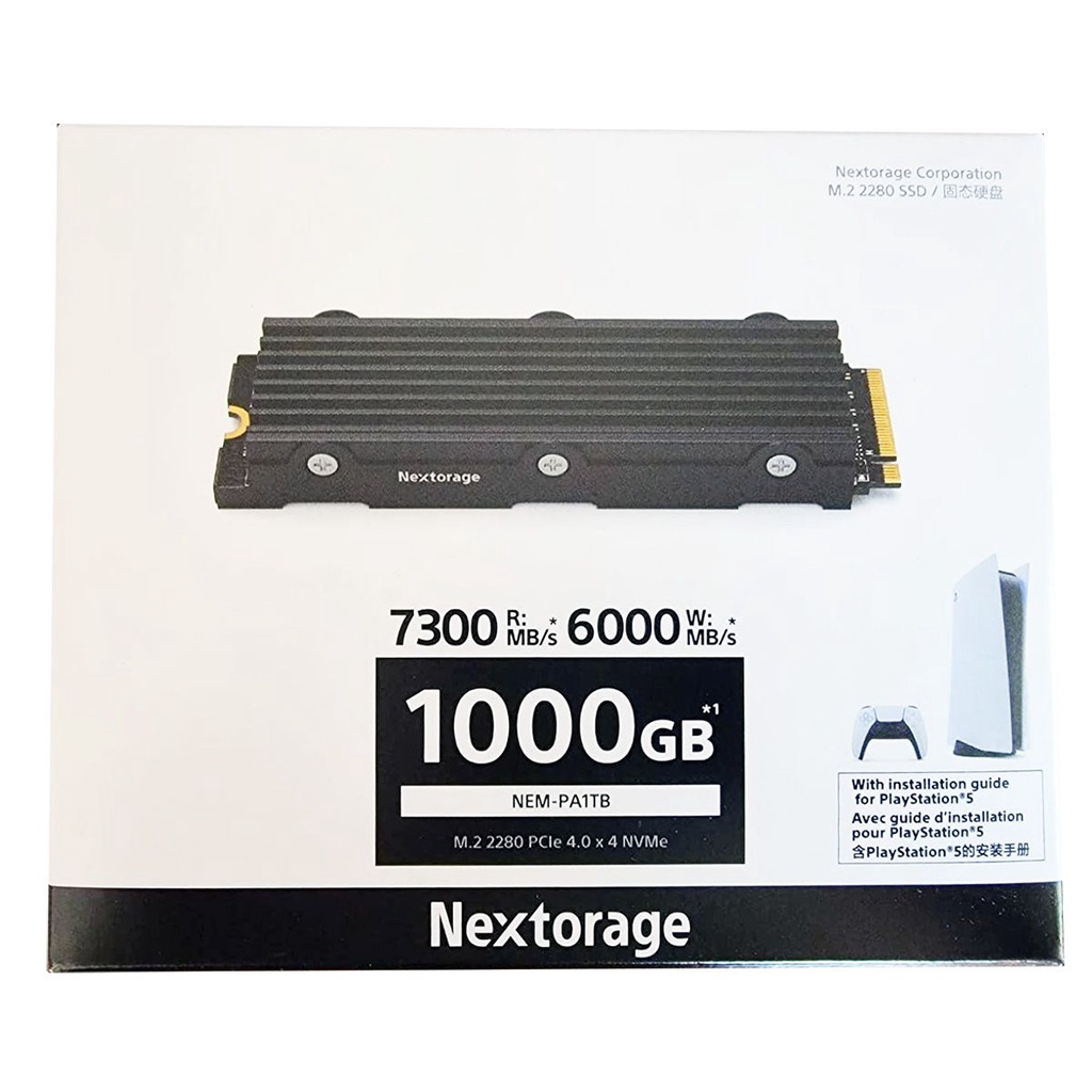 Nextorage NEM-PA 1TB M.2 2280 PCIe 4.0 Gaming SSD (7300MB/s) w 