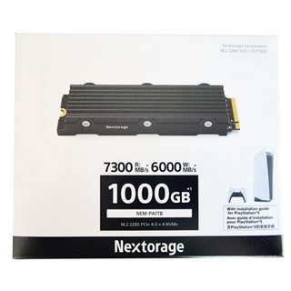 Nextorage NEM-PA 1TB M.2 2280 PCIe 4.0 Gaming SSD (7300MB/s) w/ Heatsink for PS5
