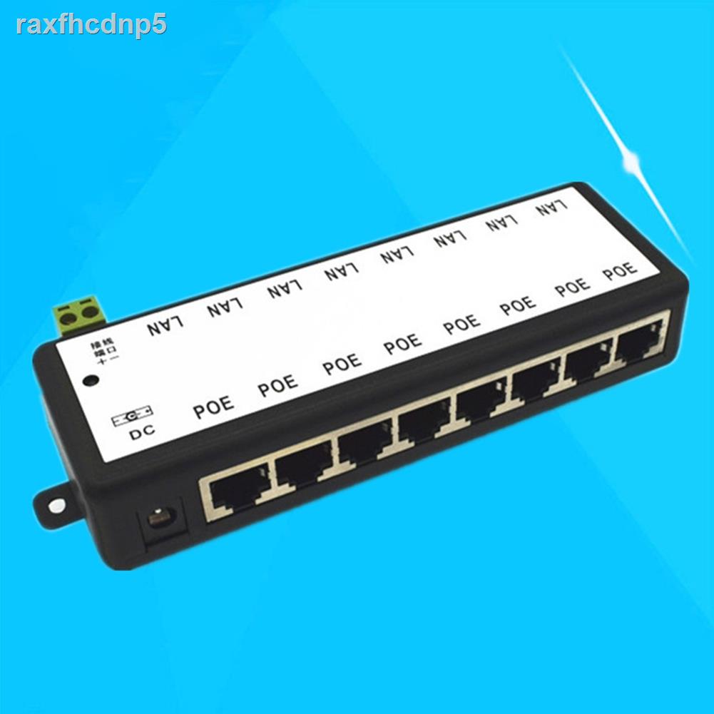 Network CCTV Module 12-48V Injector Splitter Camera POE Ethernet 8 ...
