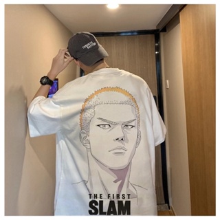 Slam Dunk Master Film Co อนิเมะแฟชั่น เสื้อยืดแขนสั้น Rukawa Maple Sakurado ดอกไม้และต้นไม้