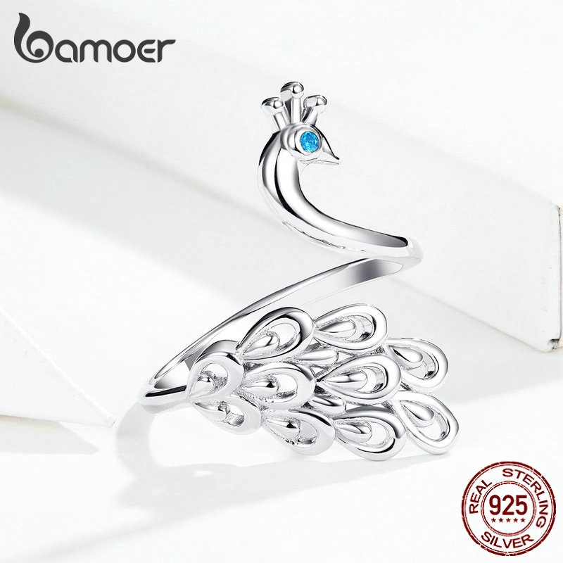 bamoer-925-แฟชั่นแหวนนกยูงเงิน-925