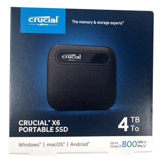 Crucial X6 4TB External USB 3.2 Gen 2 Type-C Portable SSD (800MB/s) CT4000X6SSD9