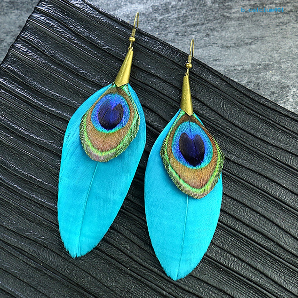 calciumps-peacock-feather-drop-earrings-ethnic-style-women-geometric-shape-circle-hook-earrings-jewelry