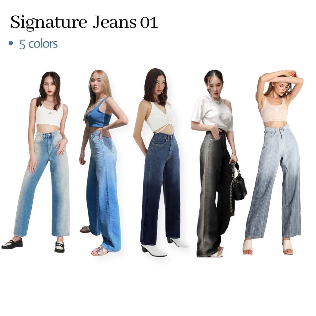 ภาพหน้าปกสินค้าMerge Official - Signature Jeans 01 Ombre 5 Colors (พร้อมส่ง) จากร้าน mergeofficial บน Shopee