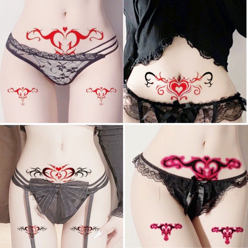 sa-tattoos-succubus-สติกเกอร์รอยสัก-สามี-ภรรยา-ละอาย-ส่วนตัว-เอว-หน้าท้อง-ข้อเท้า-ปกปิดรอยแผลเป็น-น่ารัก-เซ็กซี่-สติกเกอร์รอยสักหน้าท้อง