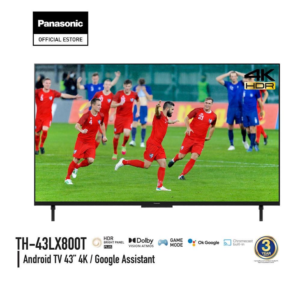 ภาพหน้าปกสินค้าPanasonic LED TV TH-43LX800T 4K TV ทีวี 43 นิ้ว Android TV Google Assistant Dolby Vision Atmos Chromecast แอนดรอยด์ทีวี