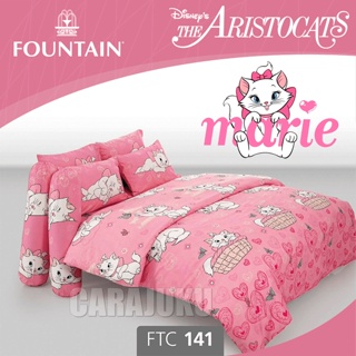 FOUNTAIN ชุดผ้าปูที่นอน มารี Marie FTC141 สีชมพู #ฟาวเท่น ชุดเครื่องนอน ผ้าปู ผ้าปูเตียง ผ้านวม แมวมารี The aristocats