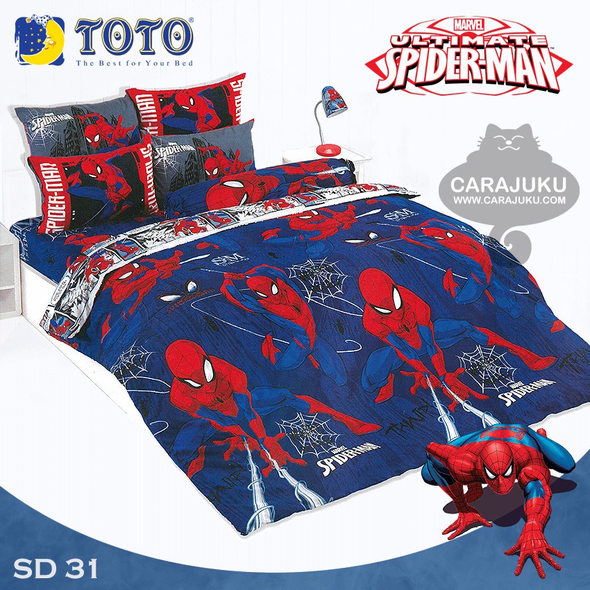 toto-ชุดผ้าปูที่นอน-สไปเดอร์แมน-spiderman-sd31-โตโต้-ชุดเครื่องนอน-ผ้าปู-ผ้าปูเตียง-ผ้านวม-spider-man-marvel-avengers