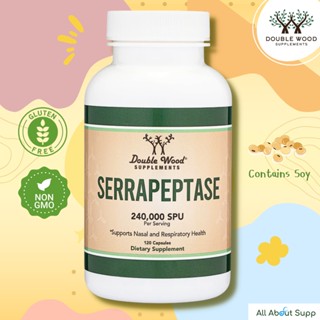 Serrapeptase by Double Wood 🍃ช่วยระบบทางเดินหายใจ ลดเสมหะ บำรุงข้อต่อ🍃