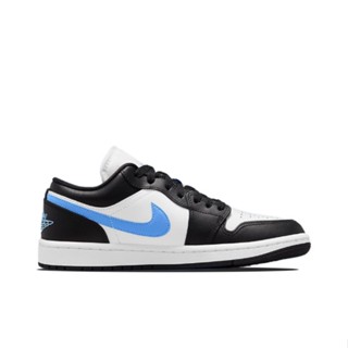 ❁◎NIKE AIR JORDAN 1 LOW BLACK UNIVERSITY BLUEรองเท้าผ้าใบผู้ชาย