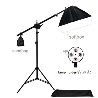 LIVE🎥Photographic Equipment Head for Softbox Lighting Kit Overhead Boom Arm Top Light Stand With Grip Light Photo Studi