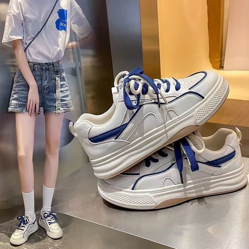 รองเท้าผ้าใบผู้หญิงเสริมส้น-รองเท้าผ้าใบผู้หญิง-สวมใส่สบาย-สไตล์วินเทจ-รองเท้าผ้าใบวิ่งสําหรับนักเรียน