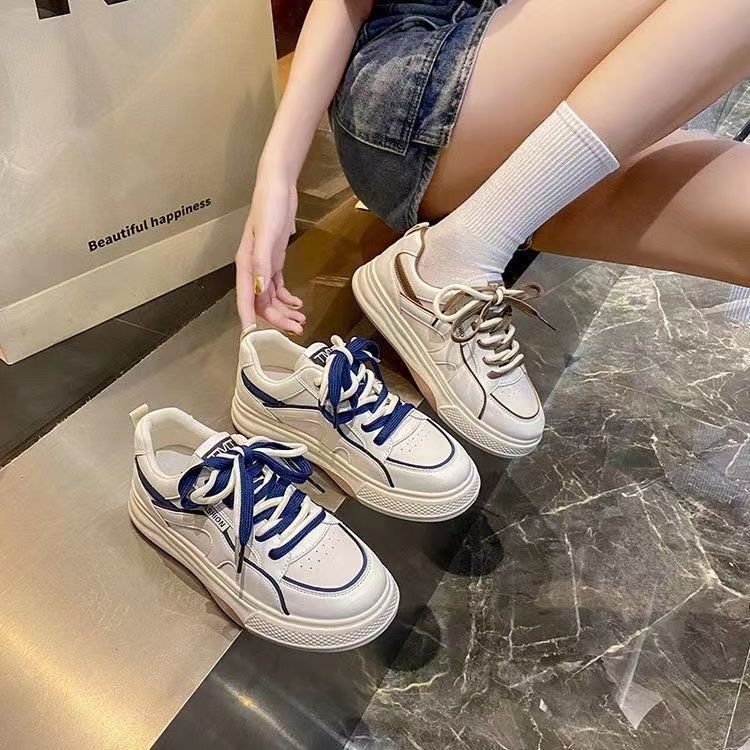 รองเท้าผ้าใบผู้หญิงเสริมส้น-รองเท้าผ้าใบผู้หญิง-สวมใส่สบาย-สไตล์วินเทจ-รองเท้าผ้าใบวิ่งสําหรับนักเรียน