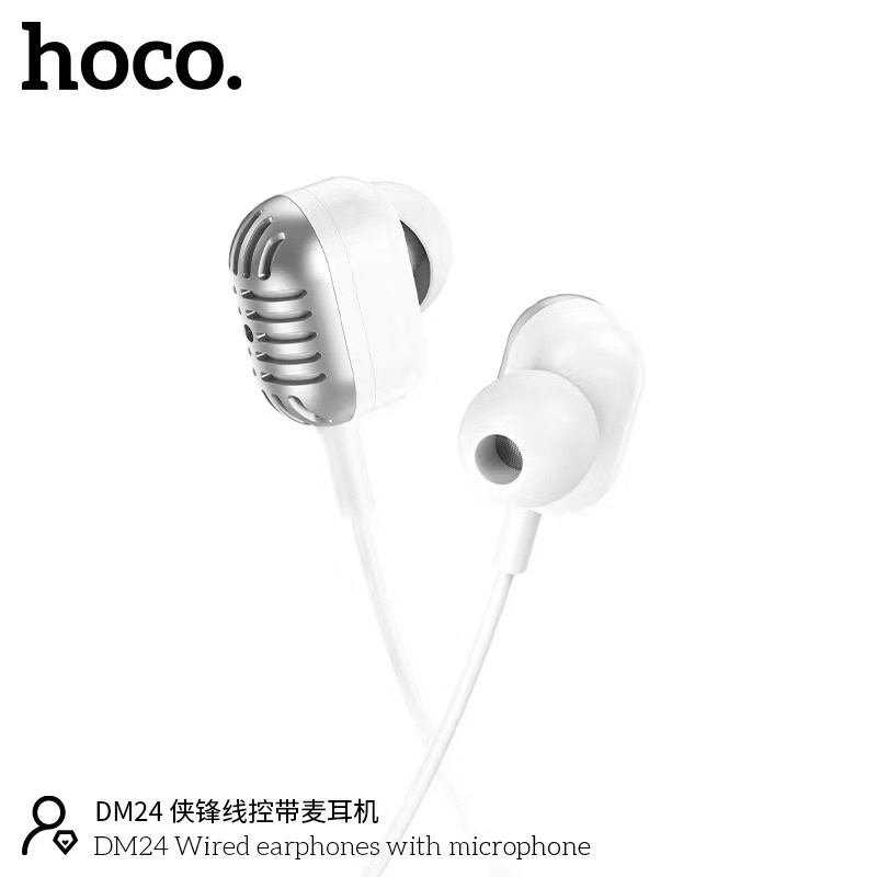 sale-hoco-รุ่น-dm24-wired-earphone-หูฟังอินเอีนร์-คุยโทรศัพท์ได้-แจ็ค-3-5มม-เสียงดี-คุยโทรศัพท์ได้-แท้