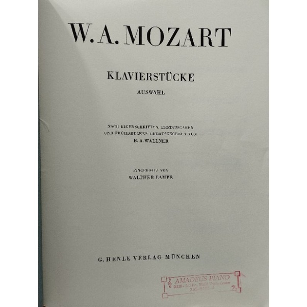 mozart-klavierstucke-auswahl-henle-hn133-9790201801339ลดราคาตำนิปกยับหน้าหลัง