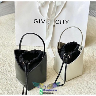 Givernchy cut out mini crossbody shoulder bucket handbag with detachable drawstring inner pouch