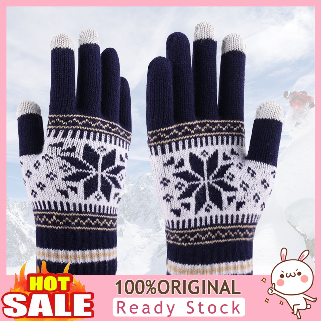 b-398-1-pair-cycling-gloves-fingers-touch-screen-sensitive-polyester-snowflake-pattern-gloves-for-winter