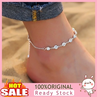 [B_398] Fashion Women Rhinestone Inlaid Beach Sandal Ankle Foot Jewelry